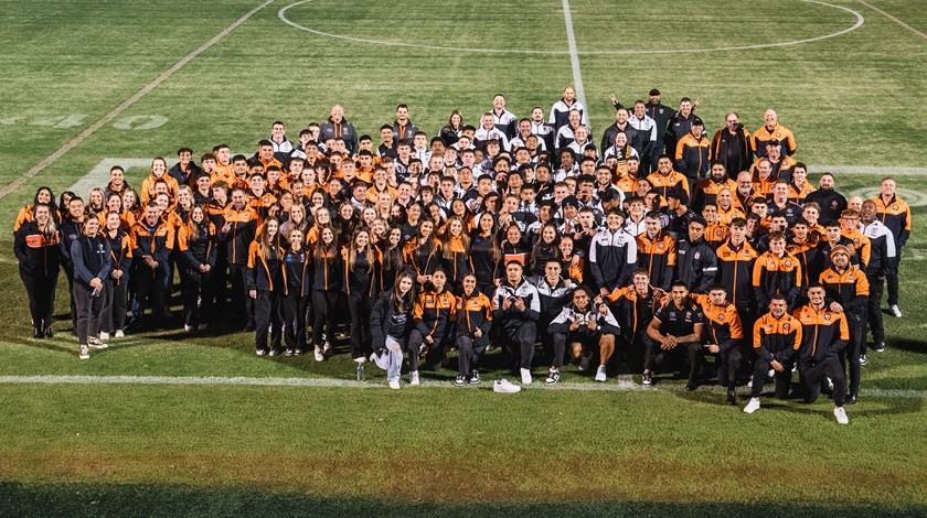 Wests Tigers pathways teams gather for 2023 Presentation Night at Leichhardt Oval