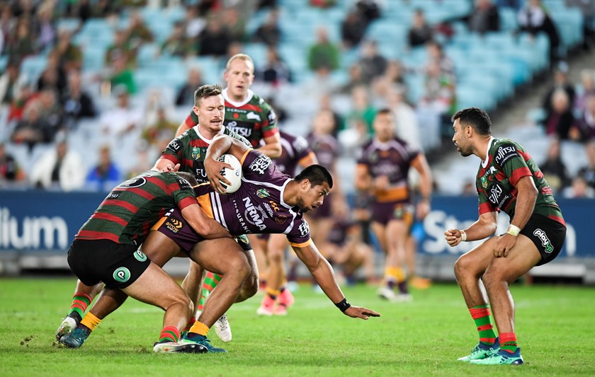 Haas made his debut in 2018 Rd 8 against the Rabbitohs.