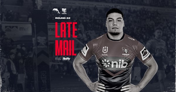 Late Mail: Team locked in for Dolphins clash