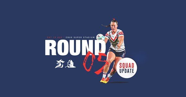 NRLW Squad Update: Round 5 vs Titans