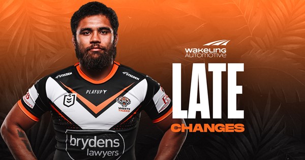 Late Changes: NRL Round 26 vs Roosters