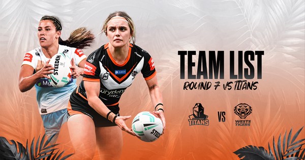 Team List: NRLW Round 7 vs Titans