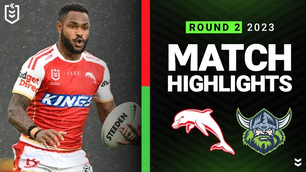 NRL 2023 | Dolphins v Canberra Raiders | Match Highlights