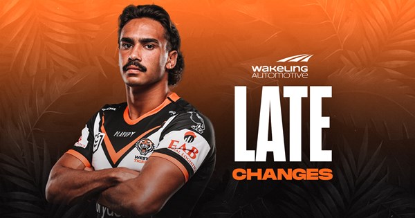 Late Changes: NRL Round 24 vs Warriors