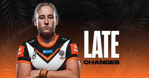 Late Changes: NRLW Round 3 vs Raiders