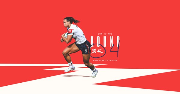 What is the Sydney Roosters' NRLW line-up against the Sharks?