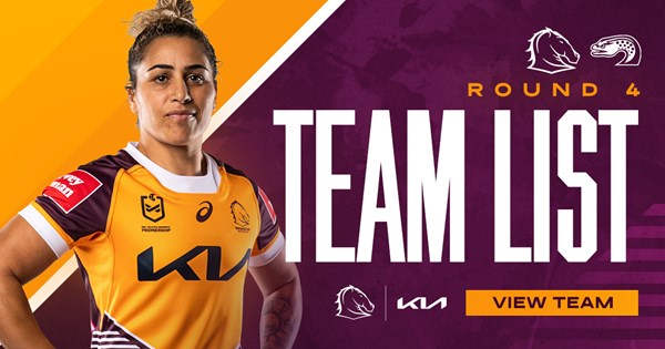 Broncos NRLW Team List: Round 4 v Eels