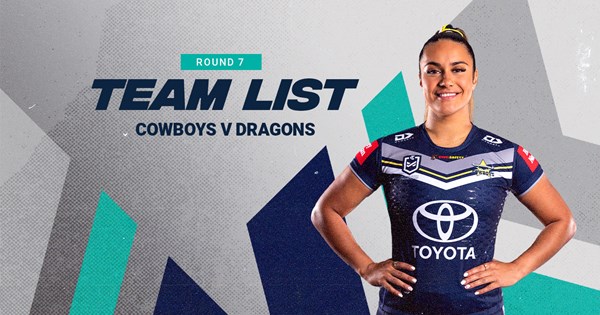 Cowboys NRLW team list: Round 7 v Dragons