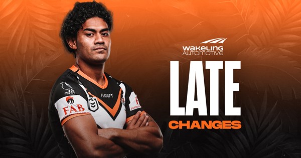 Late Changes: NRL Round 25 vs Dolphins