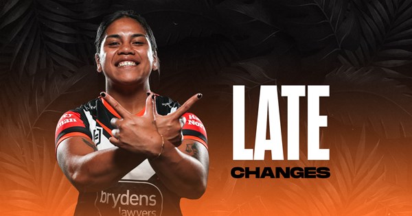 Late Changes: NRLW Round 5 vs Dragons