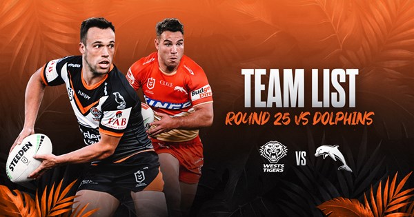 Team List: NRL Round 25 vs Dolphins