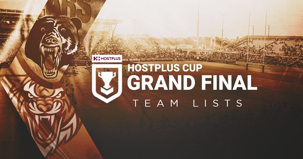 Hostplus Cup grand final team lists