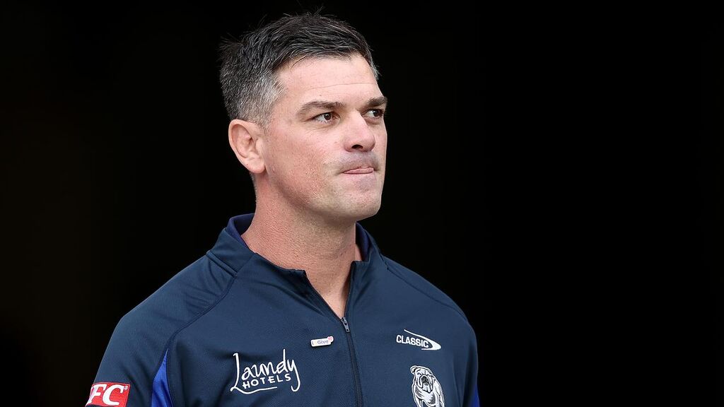 Cameron Ciraldo had a brutal start to his stint as Bulldogs coach. Picture: Matt King/Getty Images