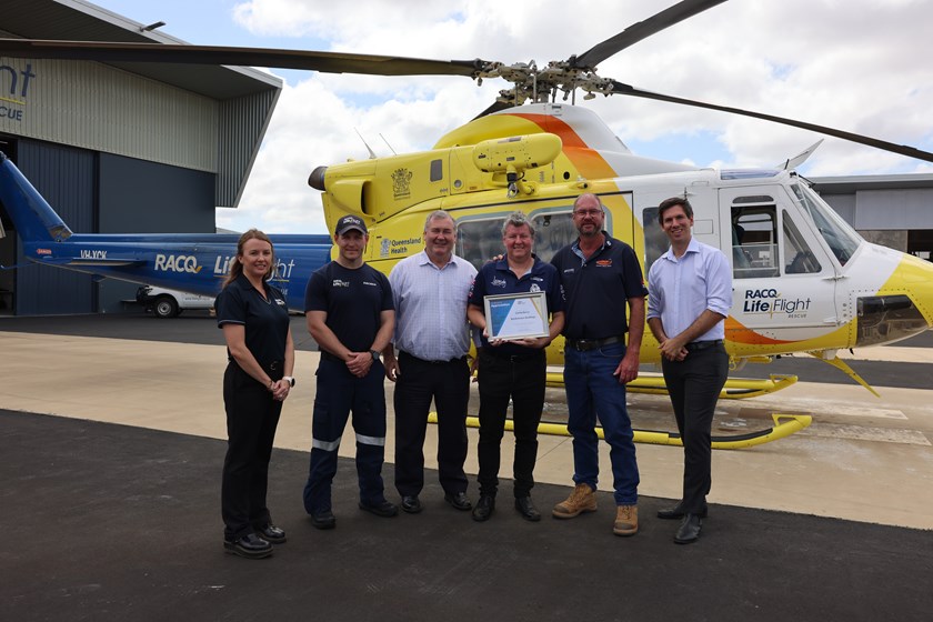 Bulldogs fulfil donation pledge to RACQ LifeFlight Rescue