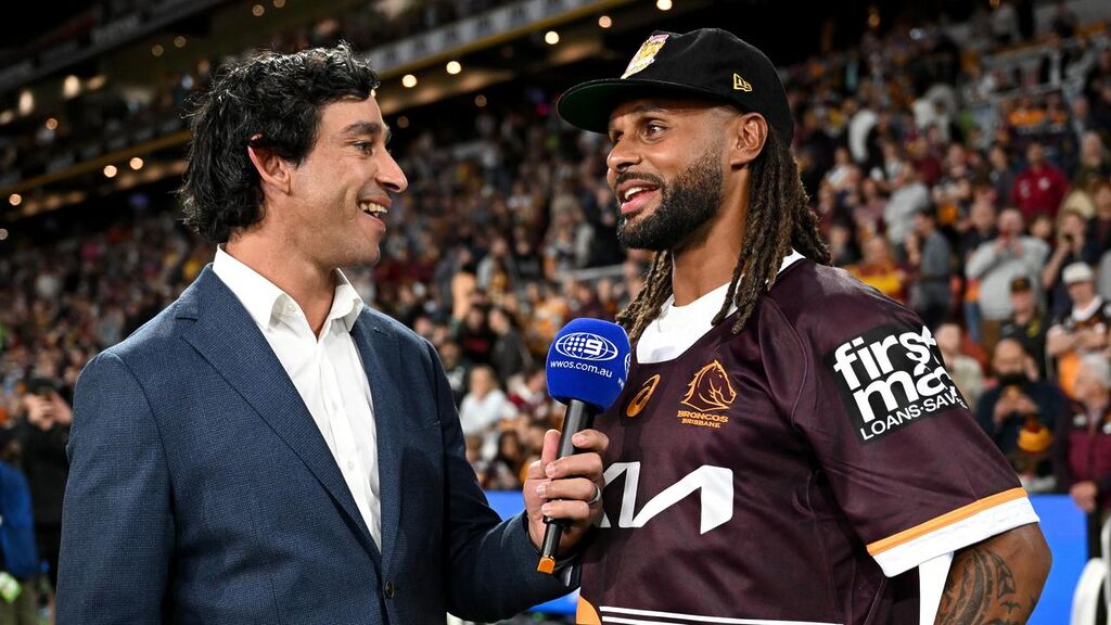 Patty Mills cheers Broncos to victory, strikes up ‘bromance’ with Jonathan Thurston