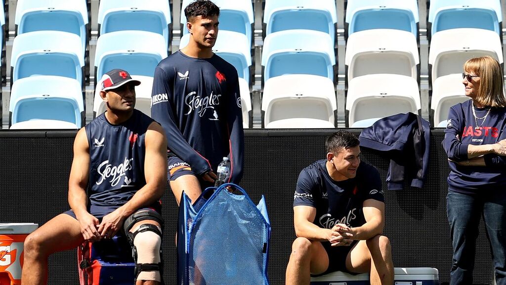 Daniel Tupou, Joseph-Aukuso Suaalii and Joseph Manu will all miss the trip to Melbourne. Picture: Brendon Thorne/Getty Images