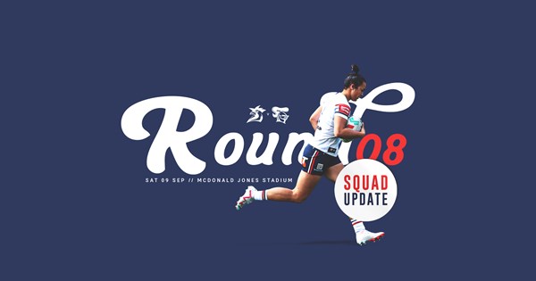 Squad Update: Round 8 vs Knights