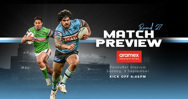 Sharks host Raiders in crucial Sunday showdown