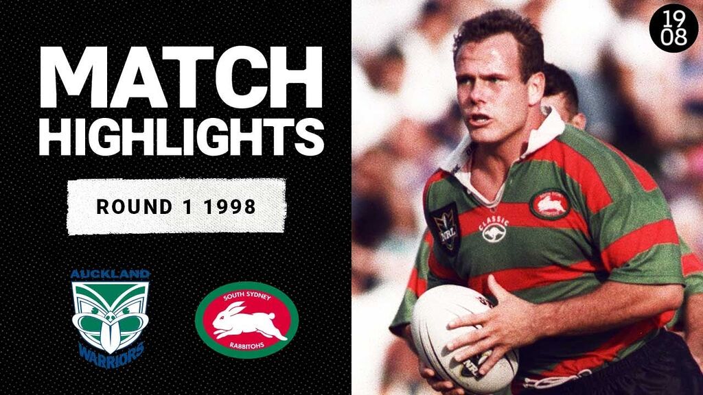 Auckland Warriors v South Sydney Rabbitohs, Round 1, 1998 | Classic Match Highlights | NRL