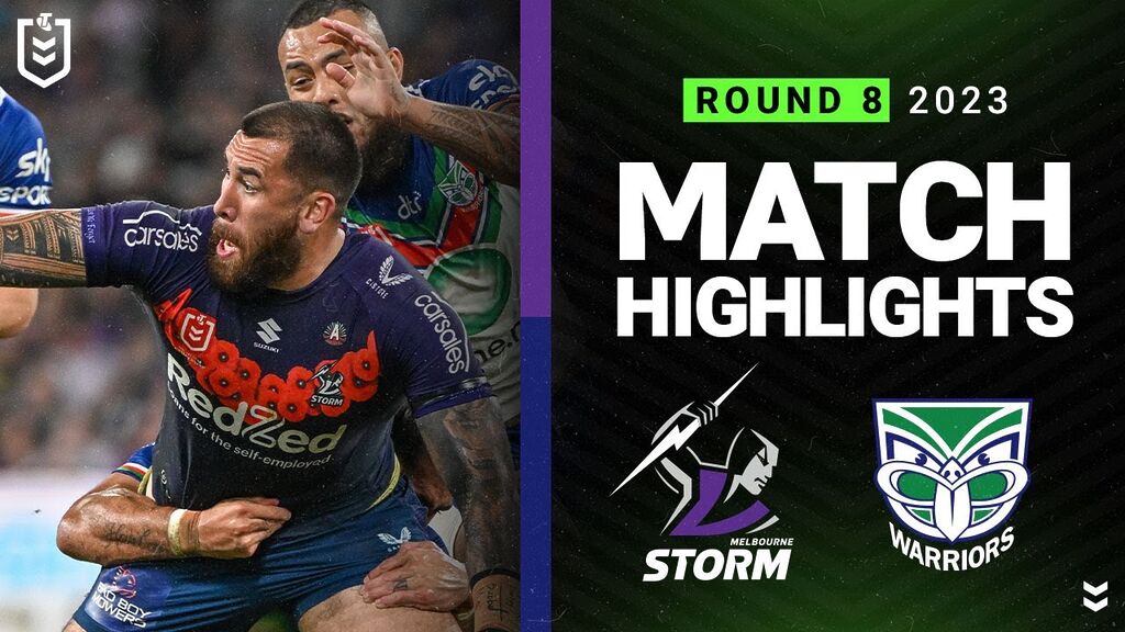 WATCH:  Intense NRL 2023 Showdown: Storm vs Warriors | Must-Watch Highlights