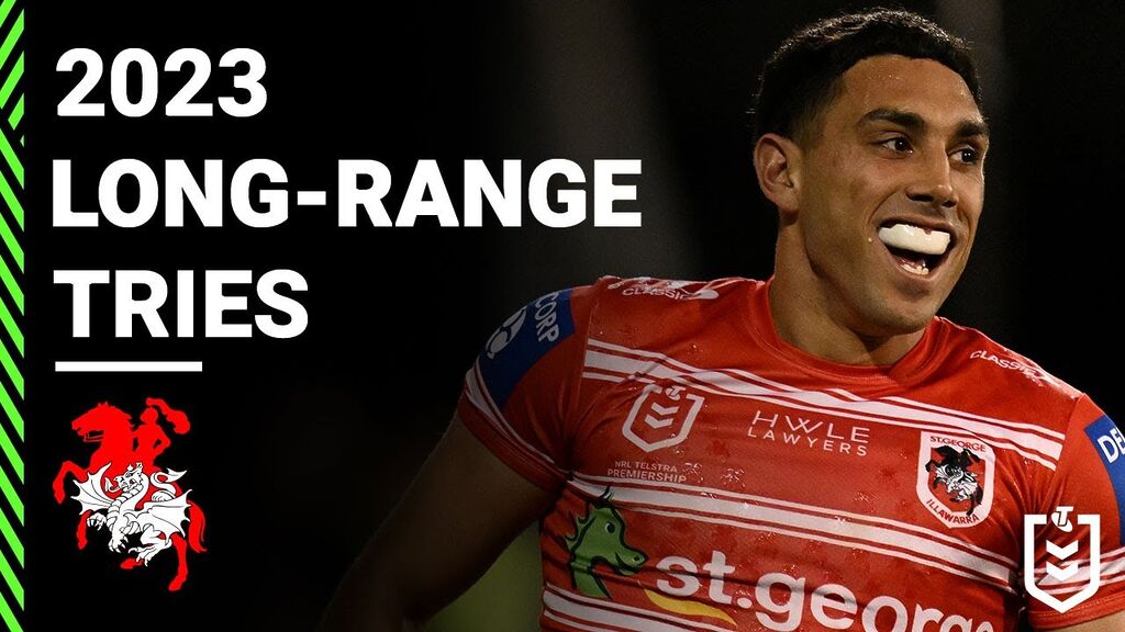 WATCH:  Mind-Blowing Long Range Tries by St George Illawarra Dragons | NRL 2023