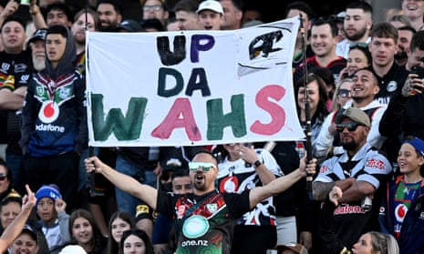 New Zealand Warriors fans during the NRL qualifying final against Penrith at BlueBet Stadium in Sydney.