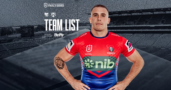 Warriors v Knights Semi-Final NRL team list