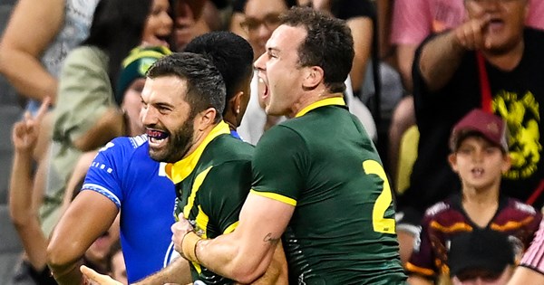 Kangaroos flex their muscle to take down Samoa