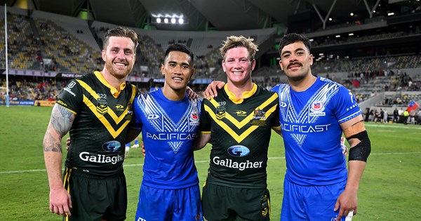 Kangaroos flex their muscle to slide past Samoa in opener