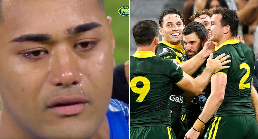 Rugby league world erupts over 'special' moment as Kangaroos maul Samoa