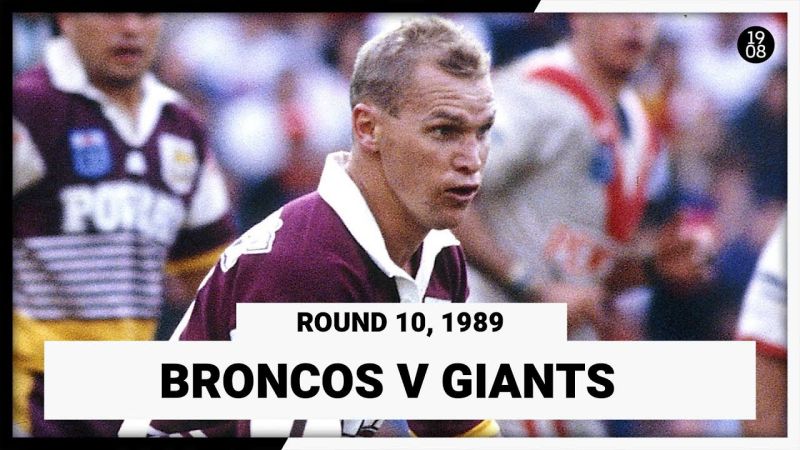 WATCH: Classic NRL Throwback: Brisbane Broncos vs Gold Coast-Tweed Giants 1989 Full Match Replay