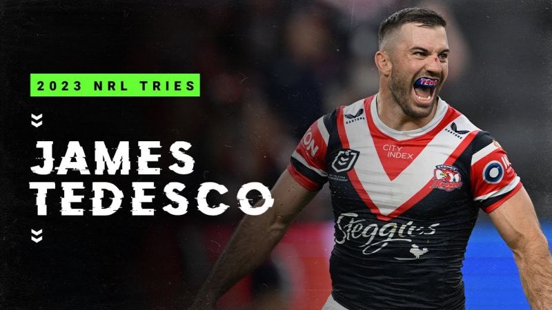 WATCH:  Unleashing James Tedesco's Epic Try-Scoring Streak in NRL 2023