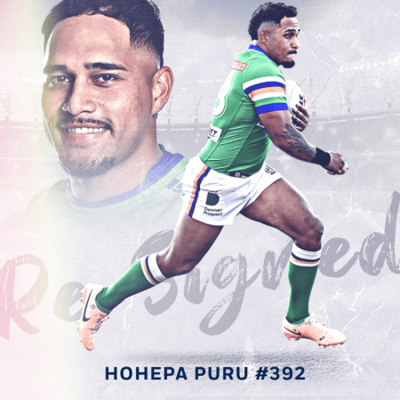 Hohepa Puru re-signs with the Raiders