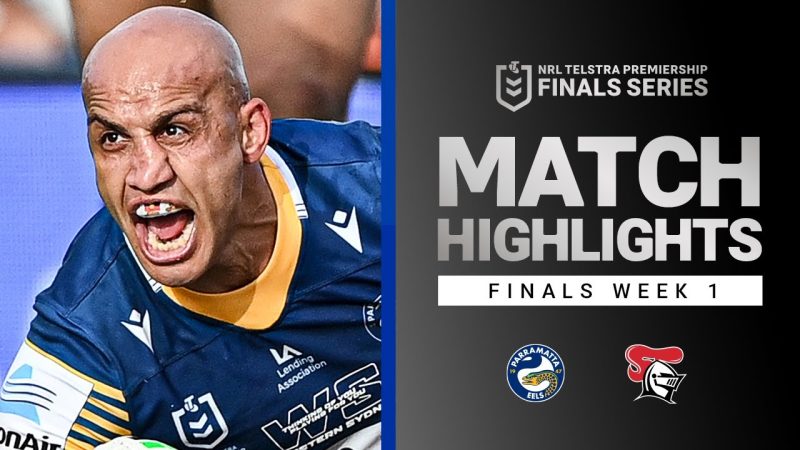 WATCH: Exciting Eels v Knights Highlights | Finals Week 1, 2021 | NRL