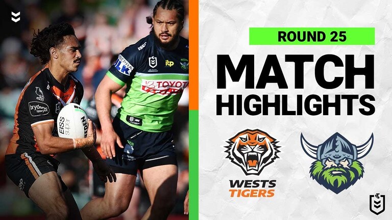 Wests Tigers v Canberra Raiders | Match Highlights | Round 25, 2022 | NRL