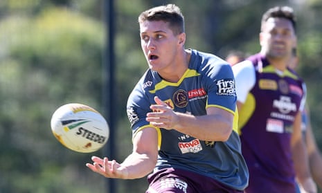 Troy Dargan training during his time at the Brisbane Broncos