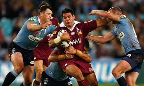 Carl Webb on the rampage for Queensland in the 2008 State of Origin series. The NRL star and Australian player has died age 42 from Motor Neurone Disease.