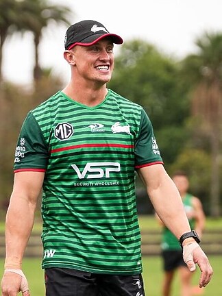 Jack Wighton on day one of pre-season at South Sydney. Pic: Souths Instagram