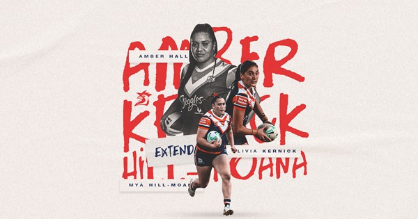 International trio re-commit to Roosters NRLW squad