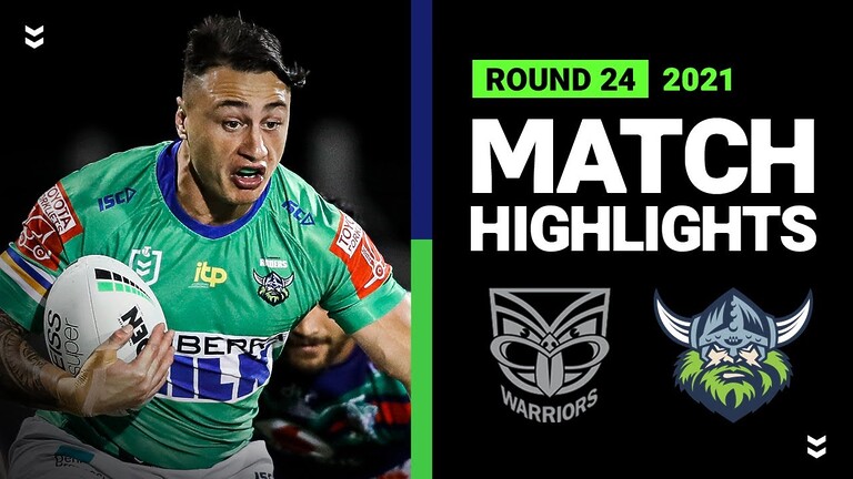 WATCH: Exciting Highlights of Warriors vs Raiders | NRL 2021 Round 24