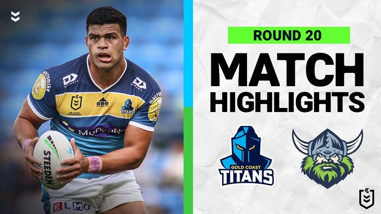 Gold Coast Titans v Canberra Raiders | Match Highlights | Round 20, 2022 | NRL