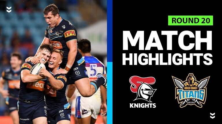 WATCH:  Intense Clash: Titans vs Knights Round 20 2020 NRL