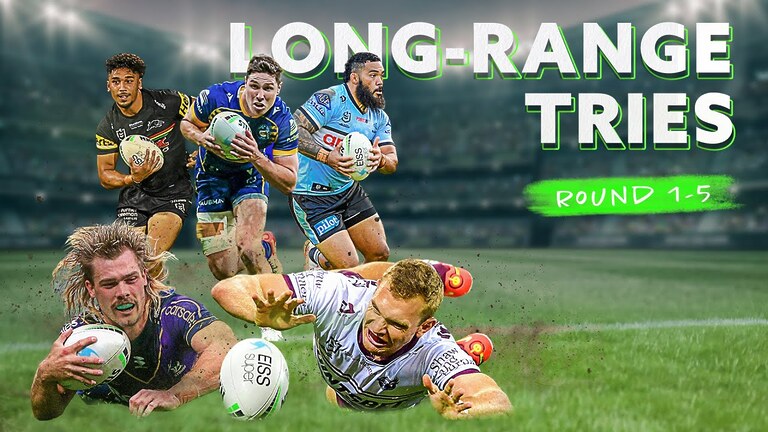 WATCH:  Top NRL long-range tries from Rounds 1-5, 2022