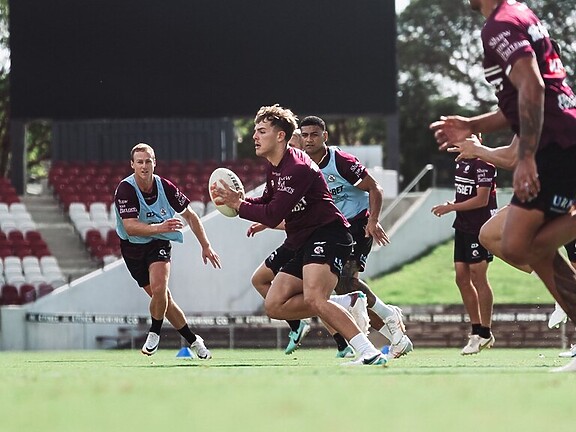 New surrounds....Bailey Hodgson has hit the ground running at the Sea Eagles