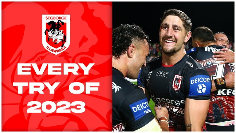 WATCH:  Exciting Highlights: St George Illawarra Dragons 2023 NRL Season Tries