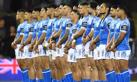 Toa Samoa players before the 2022 Pacific Test against Cook Islands Kukis in Sydney. An advisory group will be established for the NRL’s Māori and Pasifika cohort.