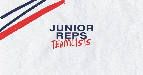 Junior Representative Teamlists for Round 5 Announced