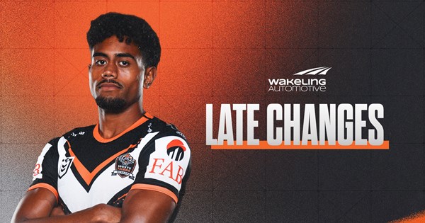 Late Changes: Pre-season Challenge vs Warriors