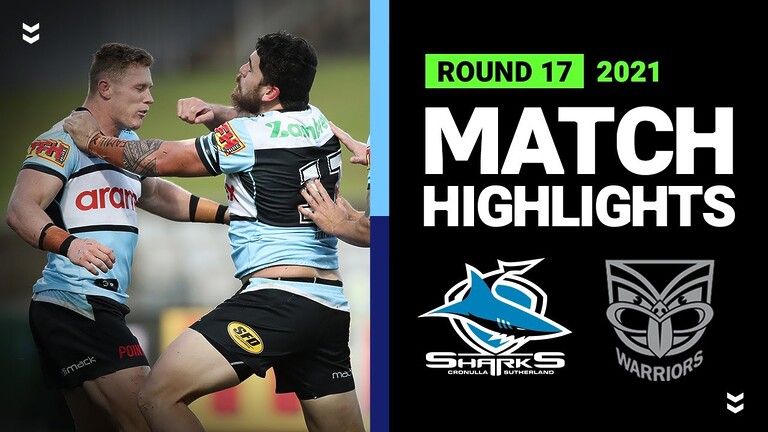 WATCH: Exciting Sharks v Warriors Match Highlights from Round 17, 2021