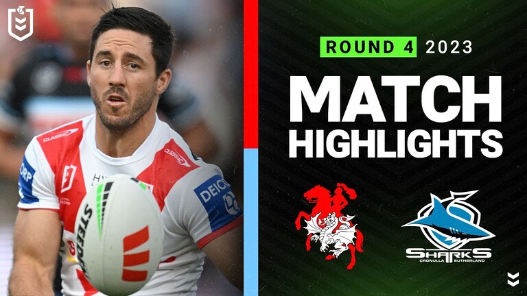 NRL 2023 | St George Illawarra Dragons v Cronulla-Sutherland Sharks | Match Highlights